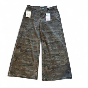 Camouflage Wide Leg Denim Pants